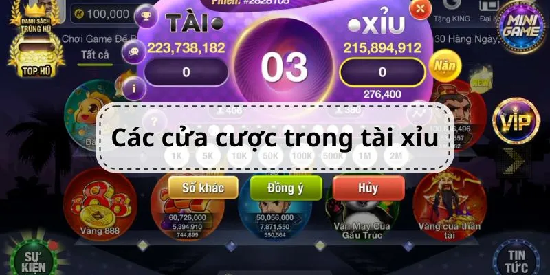 Luật chơi tài xỉu, công thức đánh tài xỉu online 2 cac-cua-cuoc-trong-tai-xiu-online